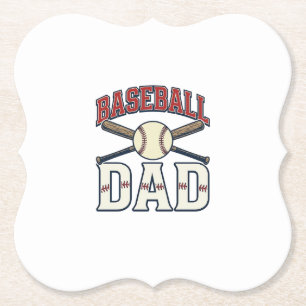 Baseball Vader Vintage Gravure Shirt Ontwerp_1 Kartonnen Onderzetters