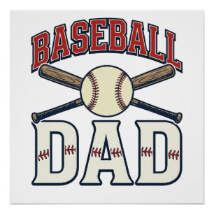 Baseball Vader Vintage Gravure Shirt Ontwerp_1 Perfect Poster