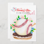 Baseball Valentijnsdag voor honkbalspeler Feestdagenkaart (Voorkant / Achterkant)