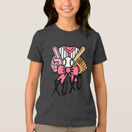 Baseball Valentine's day Shirt  (Voorkant)