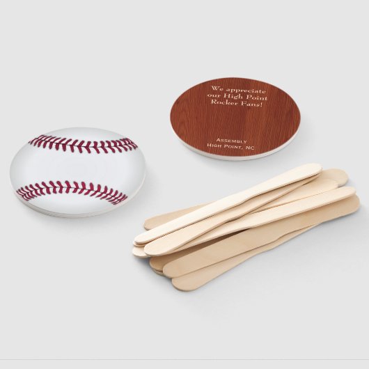 BaseBall-veilingpeddel Handwaaier (Niet-gemonteerd)