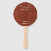 BaseBall-veilingpeddel Handwaaier (Achterkant)