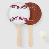 BaseBall-veilingpeddel Handwaaier (Voorkant en achterkant)