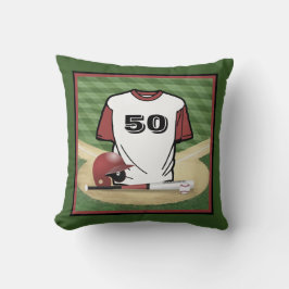 Baseball veld aangepaste jersey nummer kussen