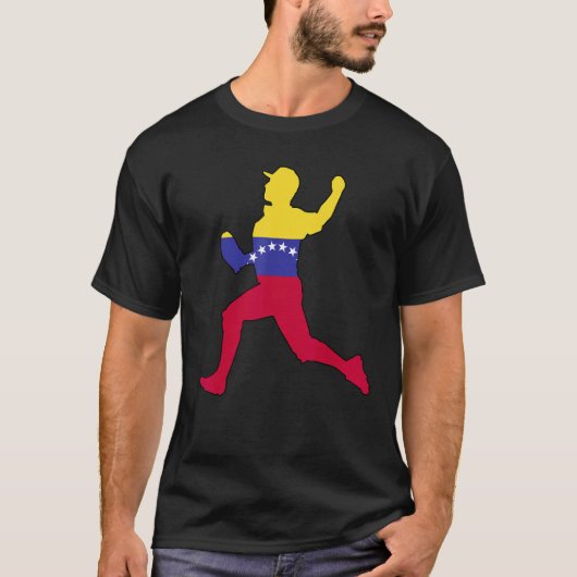 Baseball Venezuela Flag Hispanic Heritage Venezuel T-shirt (Voorkant)