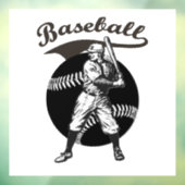 Baseball: venster Cling Sticker (Vel 3)