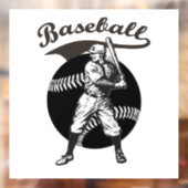 Baseball: venster Cling Sticker (Vel 2)