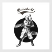 Baseball: venster Cling Sticker (Vel)
