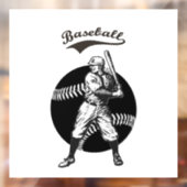 Baseball: venster Cling Sticker (Vel 2)