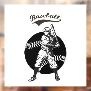 Baseball: venster Cling Sticker