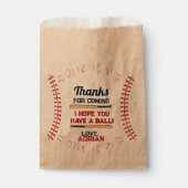 Baseball-verjaardag Bedankzakje (Voorkant)