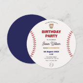 Baseball-verjaardag Kaart (Voorkant / Achterkant)