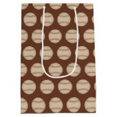 Baseball Verjaardag Kerstcadeau Tas Medium Cadeauzakje (Achterkant)