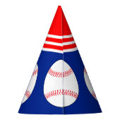 Baseball verjaardagspartij aangepaste tekst feesthoedjes (Achterkant)