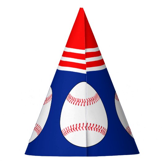 Baseball verjaardagspartij aangepaste tekst feesthoedjes (Achterkant)