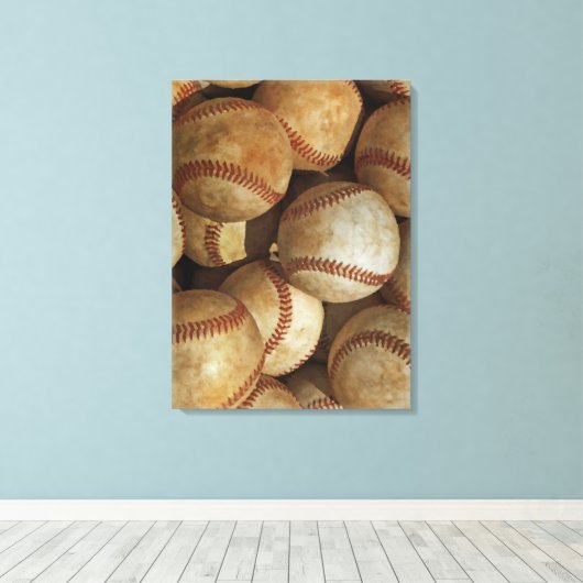 Baseball verpakt Canvas (Insitu (Houten vloer))