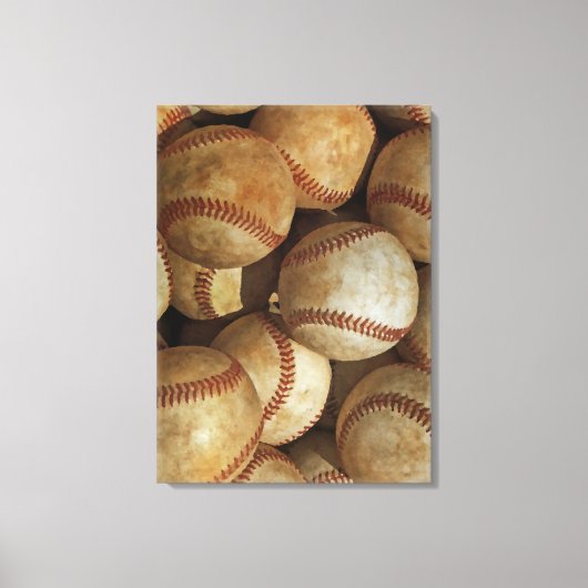 Baseball verpakt Canvas Afdruk (Voorkant)