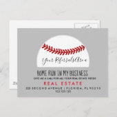Baseball-verwijzingen Aankondigingskaart (Voorkant / Achterkant)