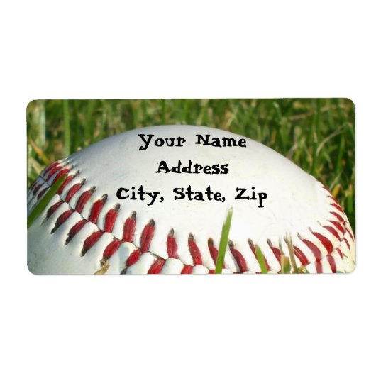 Baseball verzendlabels etiket (Voorkant)