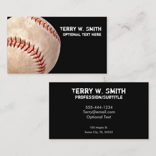 Baseball Visitekaartje (Voorkant / Achterkant)