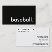 baseball. visitekaartje (Voorkant / Achterkant)