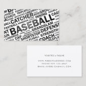Baseball-Visitekaartje Visitekaartje (Voorkant / Achterkant)