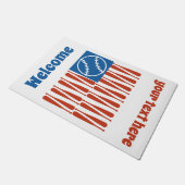 Baseball-vlag Deurmat (Schuin)