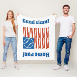 Baseball-vlag Fleece Deken