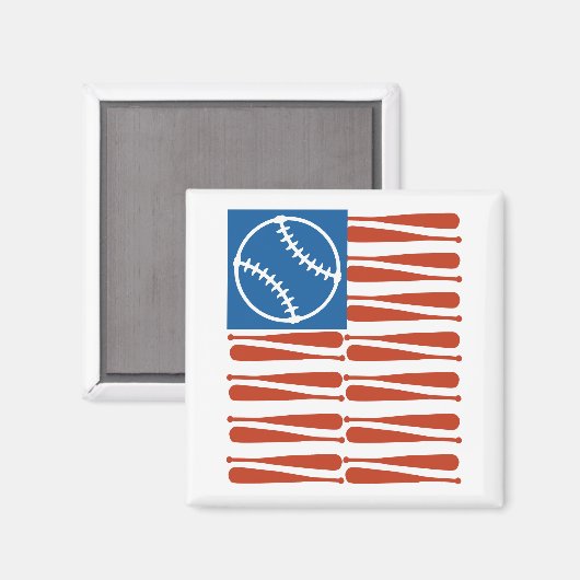 Baseball-vlag Magneet (Voorkant / Achterkant)