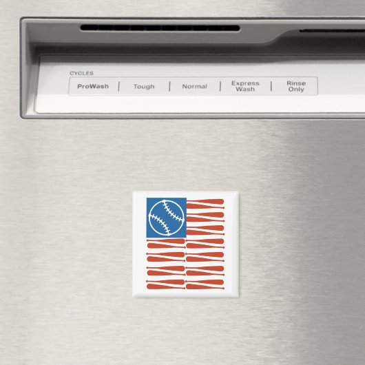 Baseball-vlag Magneet (Insitu (Vaatwasser))