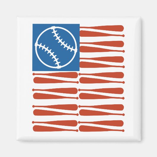 Baseball-vlag Magneet (Voorkant)