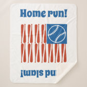 Baseball-vlag Sherpa Deken (Voorkant)