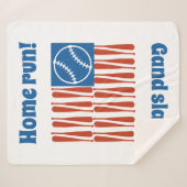 Baseball-vlag Sherpa Deken (Voorkant (horizontaal))