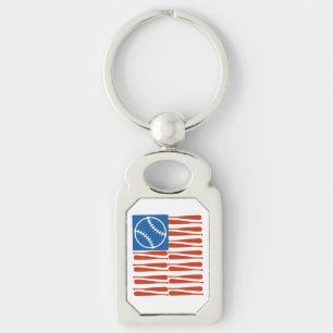 Baseball-vlag Sleutelhanger