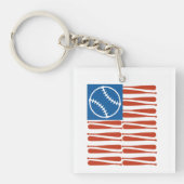 Baseball-vlag Sleutelhanger (Voorkant)