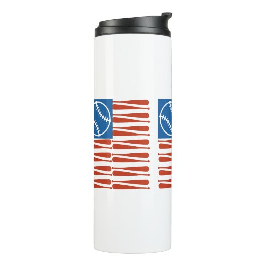 Baseball-vlag Thermosbeker (Gedraaid links)