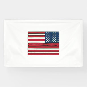Baseball Vlag Vervuild Vintage Vector Design_1 Spandoek