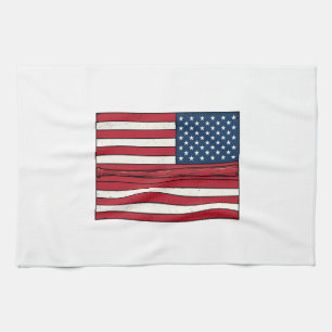 Baseball Vlag Vervuild Vintage Vector Design_1 Theedoek