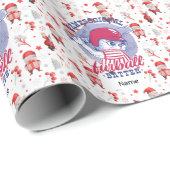 Baseball voor Kerstmis met Kerstmis met kerstman Cadeaupapier (Rol Hoek)