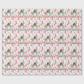 Baseball voor Kerstmis met Kerstmis met kerstman Cadeaupapier (Vlak)