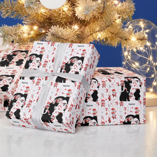 Baseball voor Kerstmis met Kerstmis met kerstman Cadeaupapier (Feestdagen)