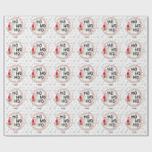 Baseball voor Kerstmis met naam voor kinderen Cadeaupapier (Vlak)