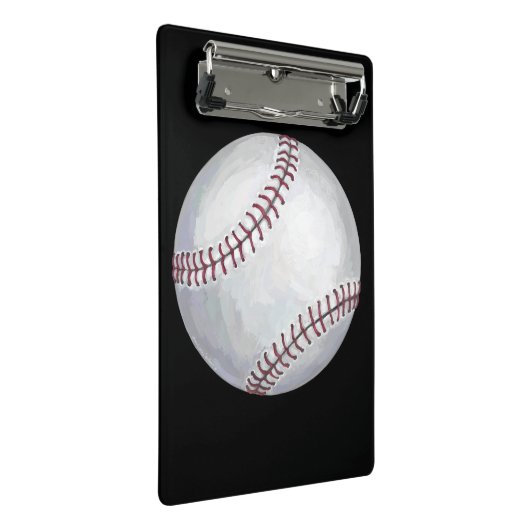 Baseball voor speler en nummer mini klembord (Schuin)
