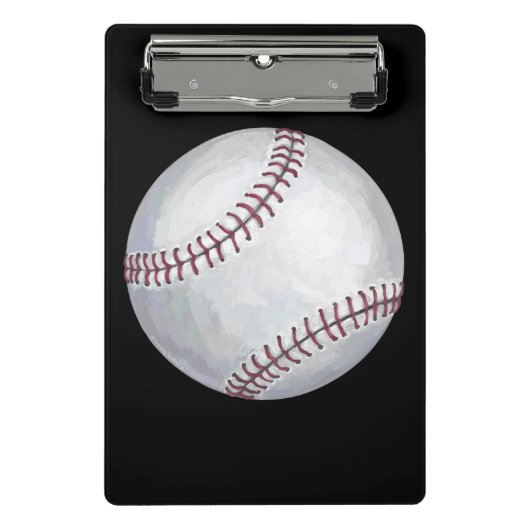 Baseball voor speler en nummer mini klembord (Voorkant)