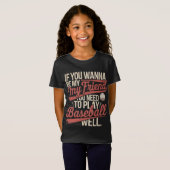 Baseball vriendschapsregels t-shirt (Voorkant volledig)