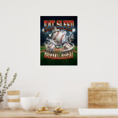 Baseball wanddecoratie - Retro 90s Poster (Keuken)