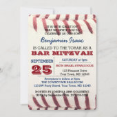 Baseball Watch Bar Mitzvah Uitnodiging (Voorkant)