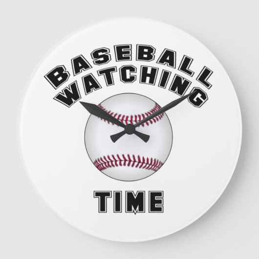 Baseball Watchtijd Grote Klok (Voorkant)