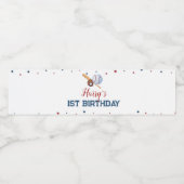 Baseball Water Flacon Etiket op Birthday Baby show (Enkel label)