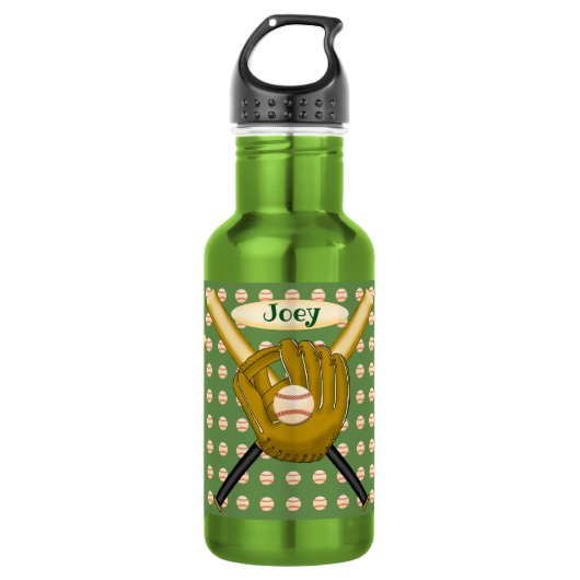 Baseball Water Flacon Waterfles (Voorkant)